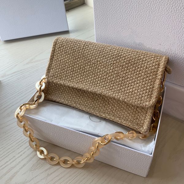 Designer Women Lady Straw Shoulder Bag with ACRYLIC Chain Classic Cosmetic Beauty Pouch Makeup Organizer Storage Case VIP Gift Box, As pictures
Designer Women Lady Straw Shoulder Bag with ACRYLIC Chain Classic Cosmetic Beauty Pouch Makeup Organizer Storage Case VIP Gift Box, As pictures