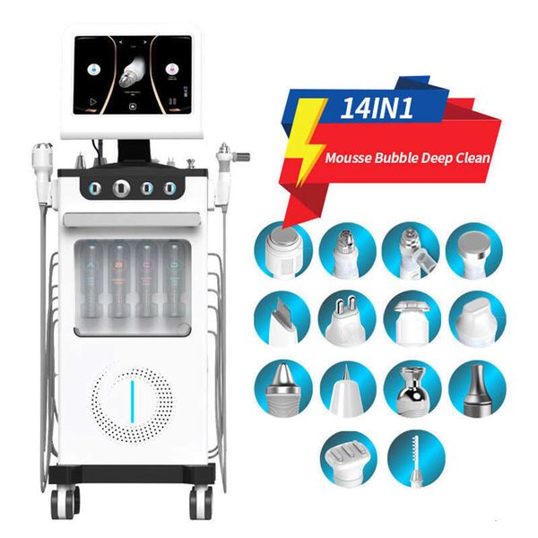 New Technology 14 In 1 Hydro Skin Clean Systems Face Care Solution Rejuvenating Anti-Aging Brightening Hydra Dermabrasion Hydra Beauty Facial Machine
