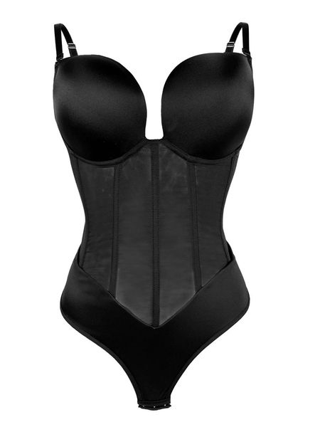 Bodysuit Shapewear Tummy Control Body Sculpting & Slimming Deep V Corset Pull Bra Bust Support Seamless Sling Body Suits Waist & Tummy Shaper, Skin color
Bodysuit Shapewear Tummy Control Body Sculpting & Slimming Deep V Corset Pull Bra Bust Support Seamless Sling Body Suits Waist & Tummy Shaper, Skin color