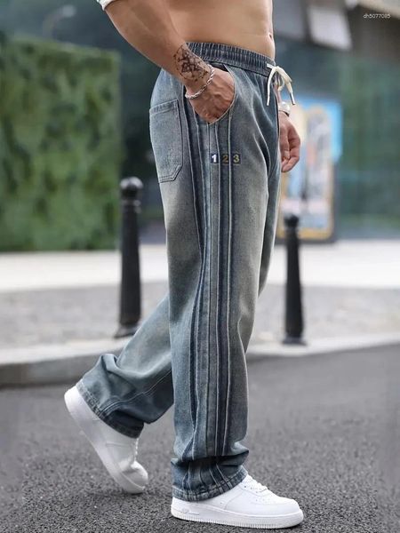 Men' Jeans 2025 Spring Summer Streetwear Baggy Wide Leg Korean Fashion Drapes Straight Casual Loose Denim Cargo Pants, Blue
Men' Jeans 2025 Spring Summer Streetwear Baggy Wide Leg Korean Fashion Drapes Straight Casual Loose Denim Cargo Pants, Blue