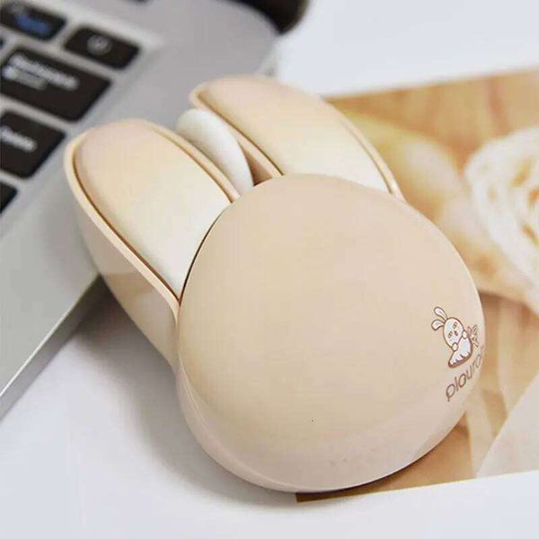 Cute Little Rabbit Bluetooth 2.4G Wireless Mouse Silent Ergonomic DPI Up 1600 Mute Button Small For Girl Book Laptop Office