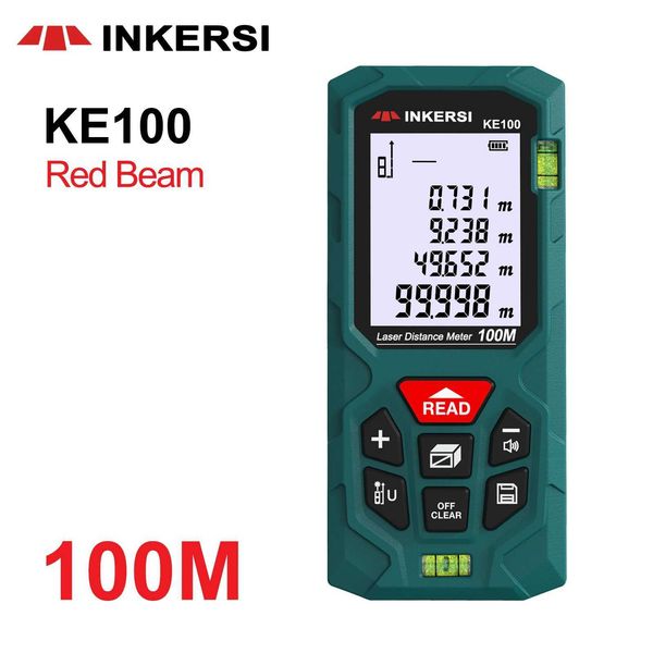 INKERSI Laser Distance Meter Digital Rangefinder 120m 100m 70m 50m Laser Distance Measurer Electronic Level Ruler Range Finder X250304