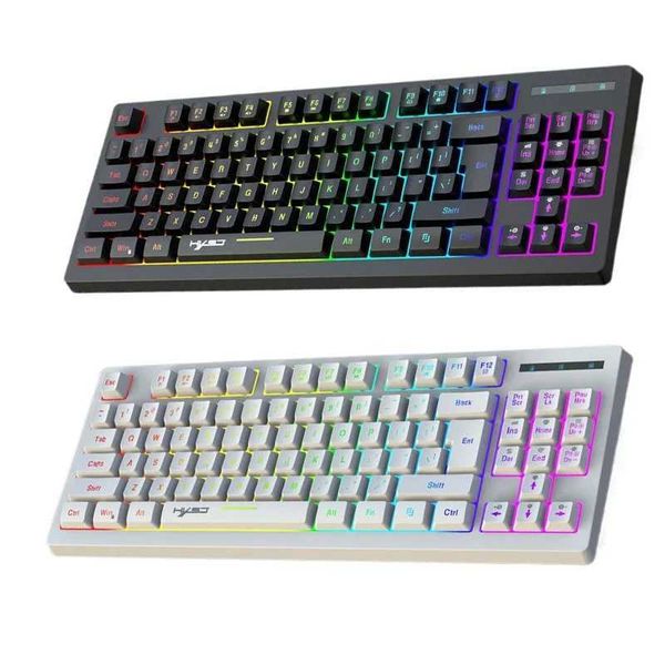 Wireless keyboard 2.4G 87 keys key board gaming pc rgb keyboard ergonomic white Computer keyboard Laptop Keyboards home office Z250304