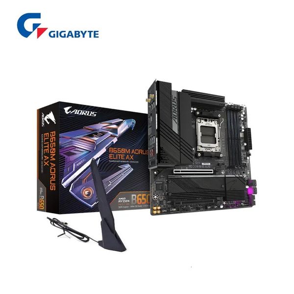 GIGABYTE B650M AORUS ELITE AX New Micro-ATX AMD B650 192GB DDR5 6600(OC) MHz M.2 USB3.2 Wi-Fi 6E Socket AM5 Motherboard