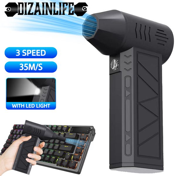 Brushless Mini Electric Air Duster 3 Gear Turbo Violent Blower Rechargeable with Light Car Cleaning
Brushless Mini Electric Air Duster 3 Gear Turbo Violent Blower Rechargeable with Light Car Cleaning