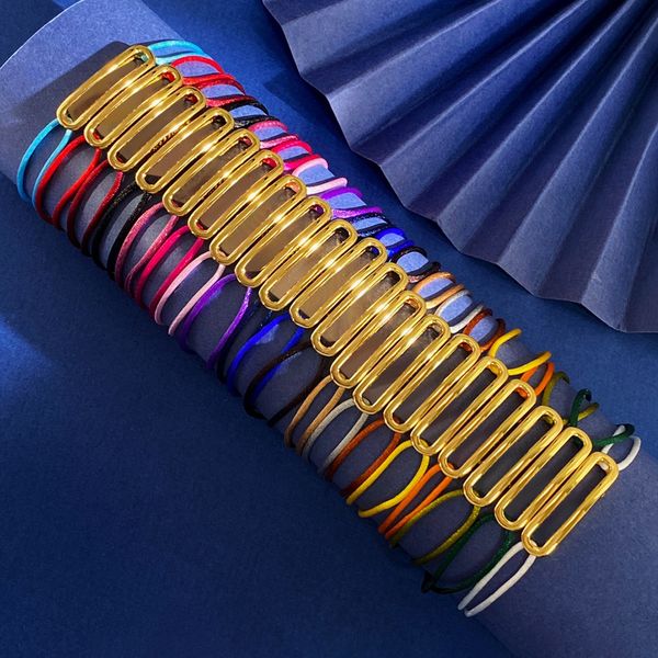 Colorful Woven Bracelet For Women Rope Bracelets Men Plated 18k Gold Bracelets Jewelry Daily Outfit Jewlery Designer Armband Schmuck Mariage Free Shipping
Colorful Woven Bracelet For Women Rope Bracelets Men Plated 18k Gold Bracelets Jewelry Daily Outfit Jewlery Designer Armband Schmuck Mariage Free Shipping