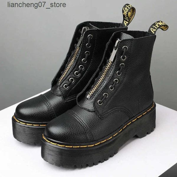 Classic Leather Chelsea Platform Boots