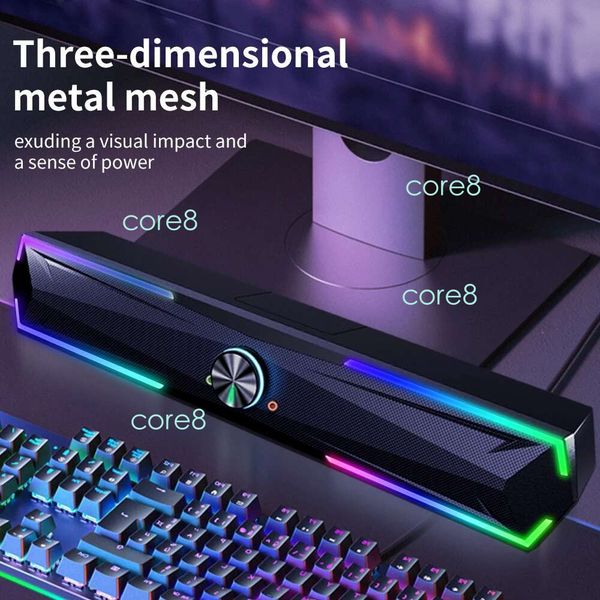 4D Computer Speaker Soundbar Stereo Game Subwoofer 2.0 Bluetooth For book Laptop Notebook PC Music Player Wired Loudspeaker