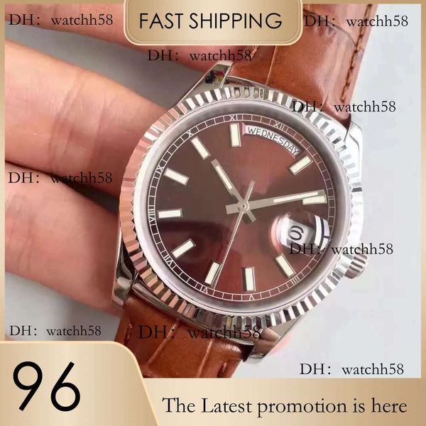 Mens Watch 36MM sapphire mirror automatic movement leather strap original buckle, #3
Mens Watch 36MM sapphire mirror automatic movement leather strap original buckle, #3