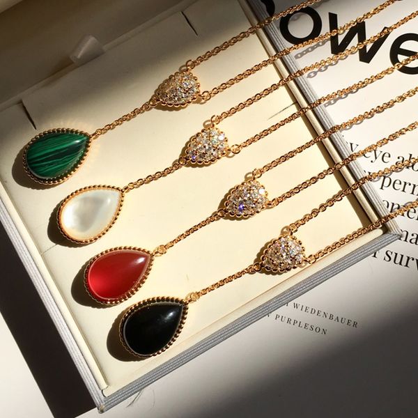 Fashion Four Petal Flower Necklace Gold Plated Brass Delicate Hollow Carved Micro Pave Zircon Design Elegant Long Sweater Chain Jewelry Gift 
Fashion Four Petal Flower Necklace Gold Plated Brass Delicate Hollow Carved Micro Pave Zircon Design Elegant Long Sweater Chain Jewelry Gift