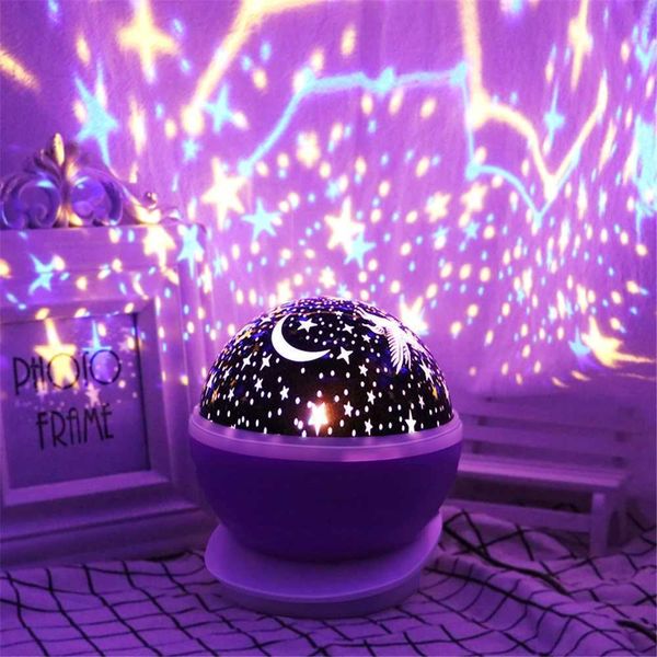 Night Lamp Projector Starry Sky Night Light Projector Baby Lamp Decor Rotating Starry Nursery Moon Galaxy Projector Table Light M251114