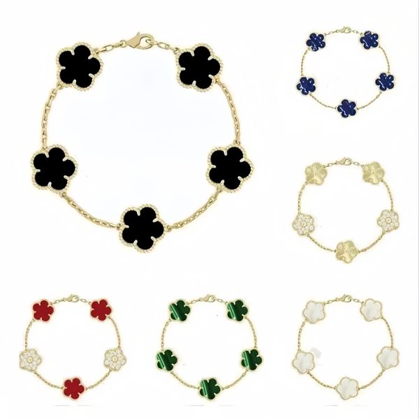 Gold Clover Bracelet Designer Bracelet Braclet Chain Fine J…