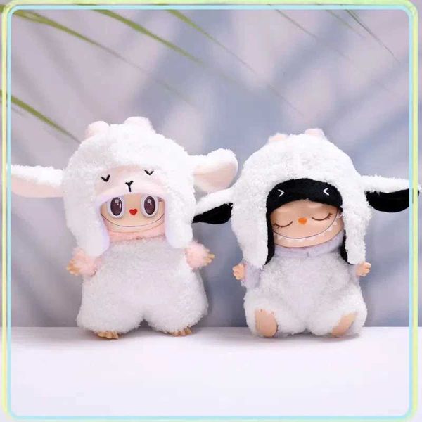 17cm Labubu Doll Accessories Diy Doll Clothes Heartbeat Long Ear Hairy Bunny Costume Cartoon Dress Up Kids Birthday Present X250311