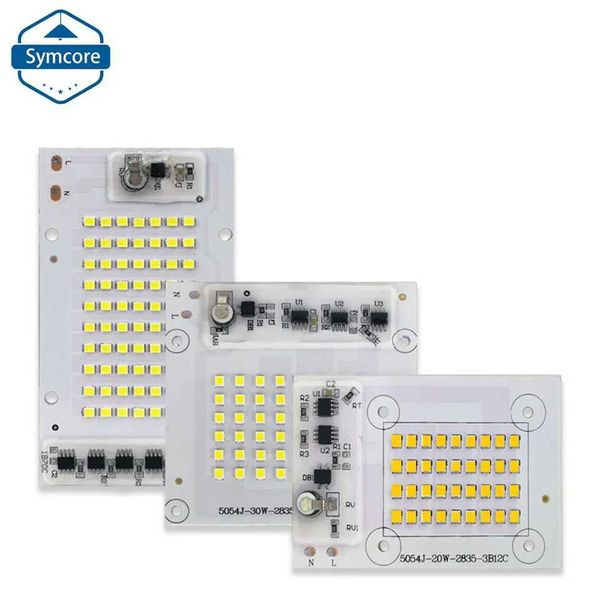 AC220V SMD2835 LED chip light 20W 30W 50W no need to drive LED beads for outdoor garden floodlights ceiling and panel lights X250312