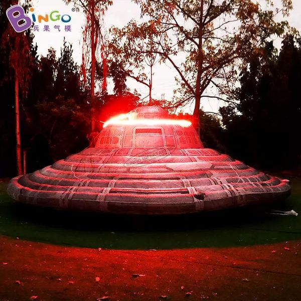Outdoor Giant Advertising Inflatable Spacecraft Models For Space Theme Decoration 7mLx7mWx2.5mH (23x23x8.2ft) Inflation Ufo Balloon With Air Blower Toys Sports
