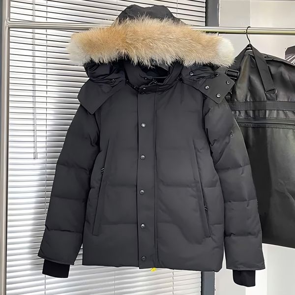 Mens Winter Wyndham Parka Homme Warm Outerwear Wolf Fur Hoo…