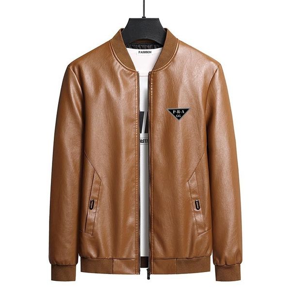 GG-P-R-A Fashion Design Men's PU Jacket For Workers Casual And Fashionable Work Pilot Windproof Stand Collar Top Retro Black Motorcycle Jacket With Zipper
GG-P-R-A Fashion Design Men's PU Jacket For Workers Casual And Fashionable Work Pilot Windproof Stand Collar Top Retro Black Motorcycle Jacket With Zipper