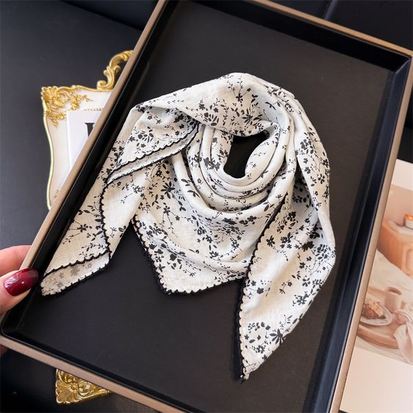 Fresh floral art temperament all-match neck protection cotton and linen small square scarf --892774
Fresh floral art temperament all-match neck protection cotton and linen small square scarf --892774