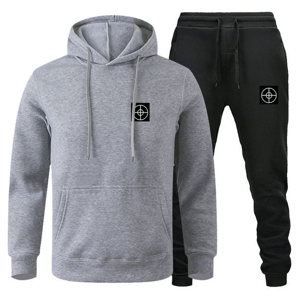 Mens tracksuits sweater trousers set designer hoodies streetwear sweatshirts sports suit plush letter decoration thick Hoodies men pants