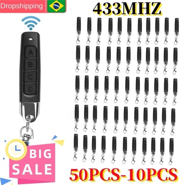 50-10PCS Remote Control 43Hz Car Key Garage Door Gate Opener Remote Control Duplicator Clone Cloning Code 4-Button Transmitter 250320