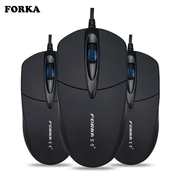 FORKA Silent Click USB Wired Computer Ergonomic Mouse Mute PC Computer Game Mouse Mice for PC Laptop Notebook Office Accessory Z250320