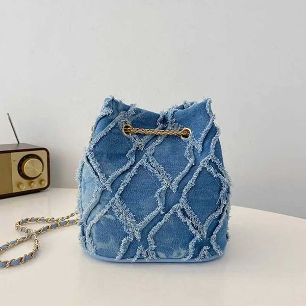 Womens denim bucket womens handbag denim canvas bag underarm bag Metal chain designer large capacity cross body new shoulder messenger bag underarm bag, White
Womens denim bucket womens handbag denim canvas bag underarm bag Metal chain designer large capacity cross body new shoulder messenger bag underarm bag, White