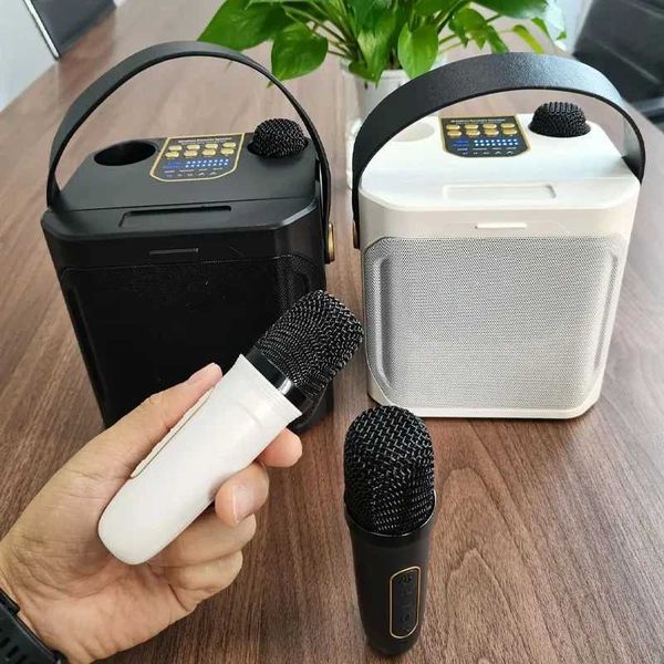 High Power Karaoke BT Speaker with Dual Microphone Boombox Portable 360 Stereo Surround Waterproof Wireless Subwoofer M250321