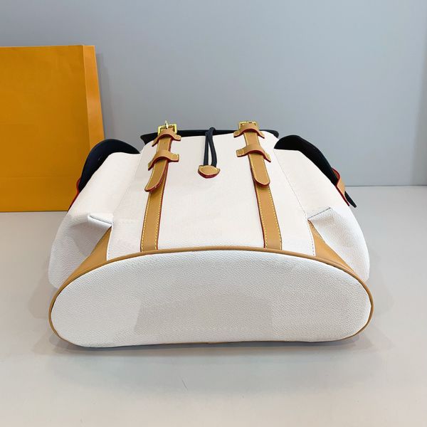 White backpacks designer bag backpack women designers bookbag luxury back pack womens fashion classic colorful flower Genuine Leather backpacks with dust bag