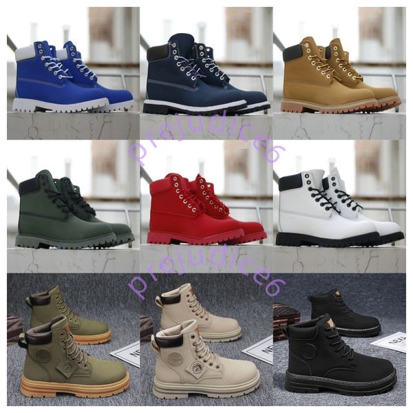 Free shipping designer boots Martin shoes Ankle Boots Cowboy Boots Blue Black Hiking Water Booties Men Women Winter Shoes Platform Heels Ankle Boot