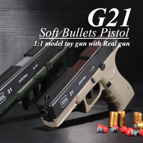 Glock G21 Pistol With Target Automatic Continuous Launch Soft Bullet Gun Manually Throwing Shell Decompression Toy
Glock G21 Pistol With Target Automatic Continuous Launch Soft Bullet Gun Manually Throwing Shell Decompression Toy