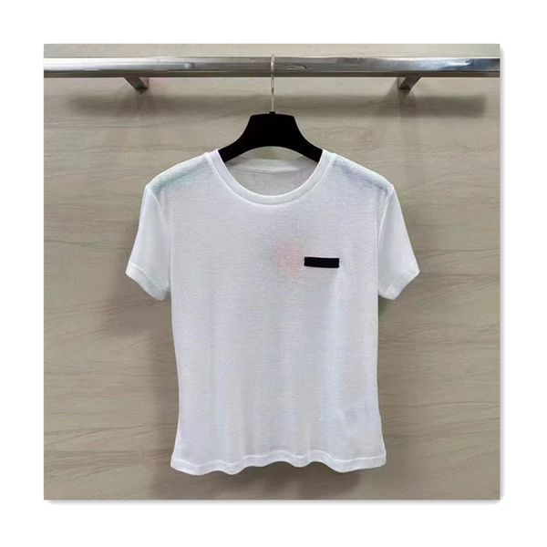Women's Shirts Designer Clothes Women's t shirts Long Slve Round Neck Letter Print Sexy Top T Female Casual Strtwear White ShirtS