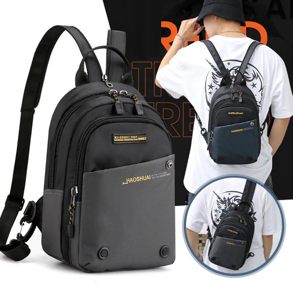Mens Small Backpack Rucksack Messenger Cross Body Chest Bags Multi-purpose Military Travel Nylon Male Fashion Daypack Knapsack 250321BJ