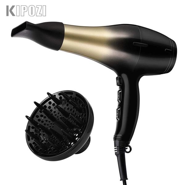 KIPOZI Professional Hair Dryer 2200W High Power Negative Ionic Blow Dryer Fast Dry Salon Grade Powerful Hairdryer Hair Care 250324 Z260626