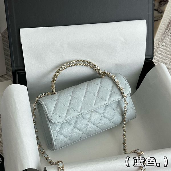 Designer Women Mini Blue Clutch Bag with Cross Chain Handle 15/19cm Gold Hardware Caviar Leather Woven Matelasse Chain Portable Tote Coin Wallet Shoulder Handbag, Yellow 19x10cm
Designer Women Mini Blue Clutch Bag with Cross Chain Handle 15/19cm Gold Hardware Caviar Leather Woven Matelasse Chain Portable Tote Coin Wallet Shoulder Handbag, Yellow 19x10cm