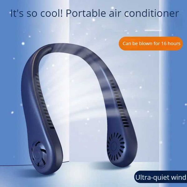 1200mAh Mini Air Cooled Small Neck Fan Portable Outdoor Sports USB Large Wind Wireless Brushless Neck Fan X250329