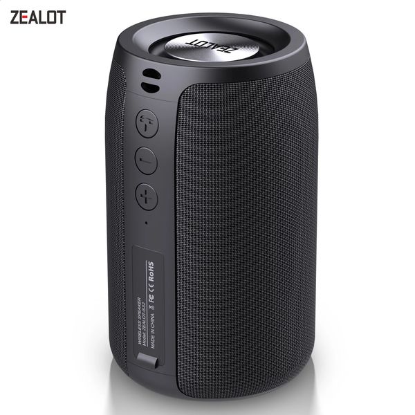 ZEALOT S32 Mini Portable Bluetooth Ser HIFI Subwoofer Wireless Ser with fm Radio Column Support TF TWS USB 250320