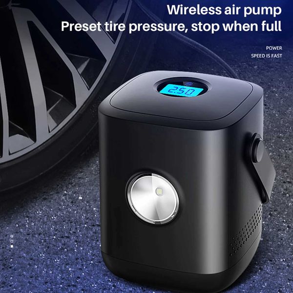 Portable car tire inflator with digital display wireless electric air compressor pump for inflating cars motorcycles bicycles and boats M250331