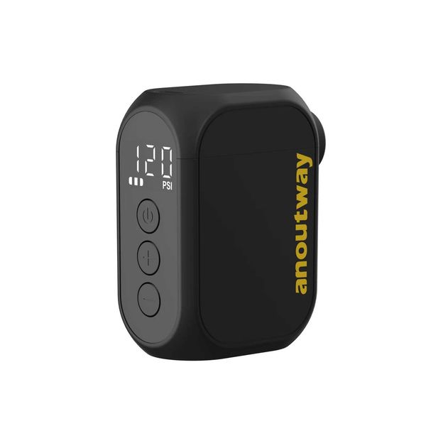 Anoutway AT1 Pro Mini Electric Pump for Bicycle Cordless Tire Inflator with Screen for 25 Minute Fast Charging 120PSI Maximum 450mAh Battery M250331
