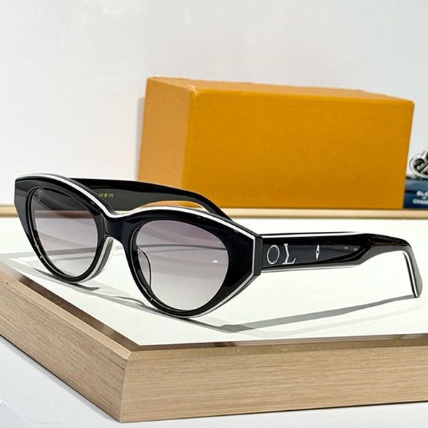 Z2686U Designer Women Line Cat Eye Sunglasses Black and White Acetate Cat Eye Frame Full black lenses Fashion Classic Womens Sunglasses Outdoor Lady Beach Glasses
Z2686U Designer Women Line Cat Eye Sunglasses Black and White Acetate Cat Eye Frame Full black lenses Fashion Classic Womens Sunglasses Outdoor Lady Beach Glasses