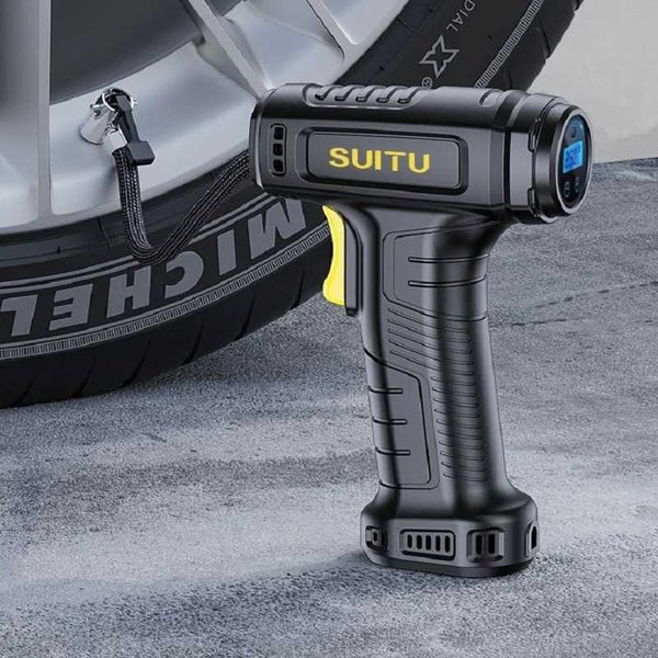 Charging driver with intelligent digital display portable tire air pump for household electric vehicles and onboard air pump M250331
