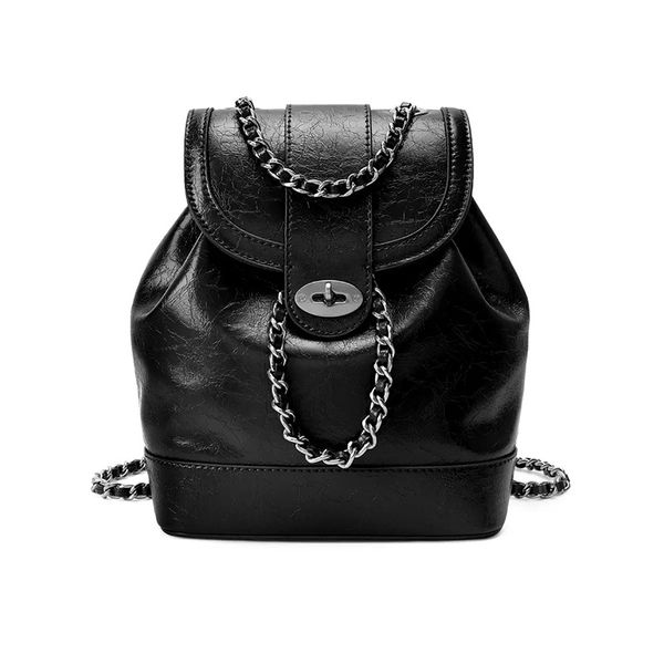Popular South Korean niche real cowhide high-grade chain light small fragrance backpack, Pink
Popular South Korean niche real cowhide high-grade chain light small fragrance backpack, Pink