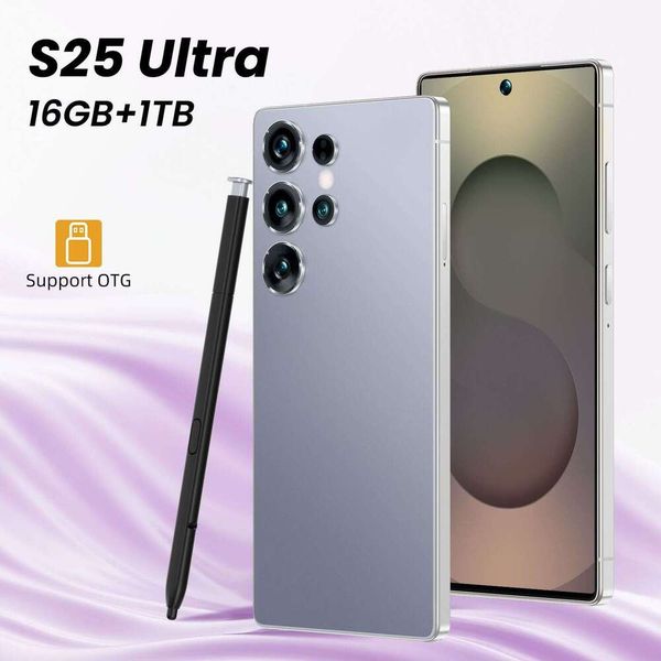 S25 Ultra 6.6HD 2+16G smart 5G display 72MP+108MP camera Android 15 phone fingerprint face recognition GPS