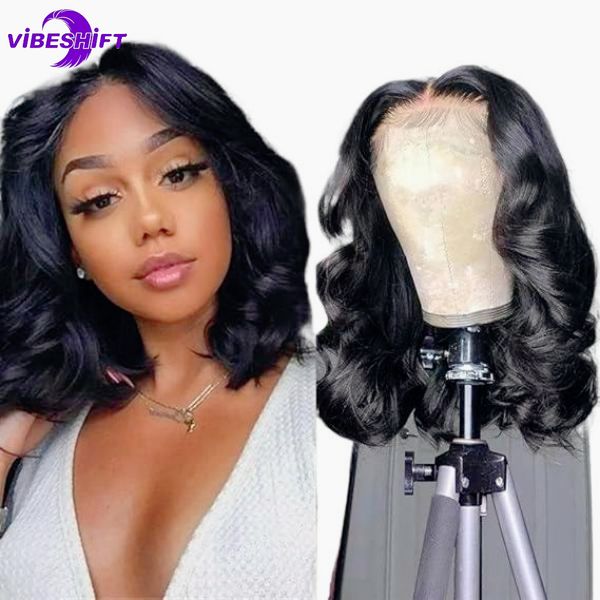 ViBESHiFT 10-14 inch Body Wave Wigs Raw Human Hair 13*4 Transparent Lace Front Wigs 200% Density Frontal wigs, Natural color
ViBESHiFT 10-14 inch Body Wave Wigs Raw Human Hair 13*4 Transparent Lace Front Wigs 200% Density Frontal wigs, Natural color