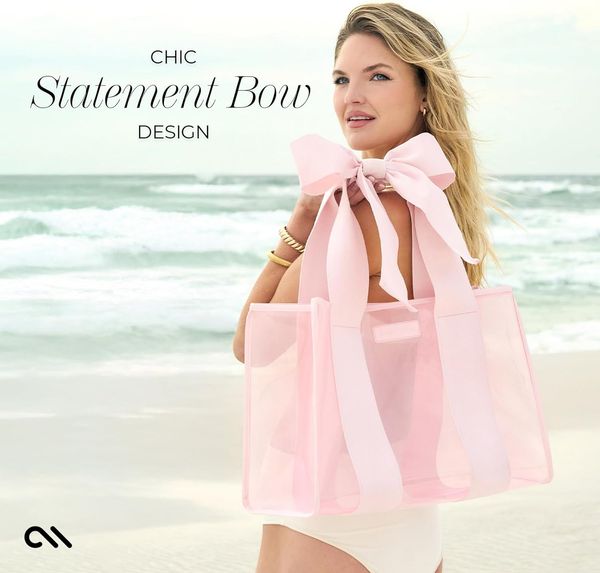 Case-Mate Pink Bow Beach Tote - Lightweight Beach Bag with Phone Pouch for Women -Waterproof, Washable - Tote Bag for Beach, Pool, Travel and Vacation Large, Red
Case-Mate Pink Bow Beach Tote - Lightweight Beach Bag with Phone Pouch for Women -Waterproof, Washable - Tote Bag for Beach, Pool, Travel and Vacation Large, Red