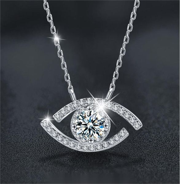 925 Silver Evil Eye Moissanite Pendant Necklace for Women Sparkling Protection Jewelry Minimalist Choker Gift for Her
925 Silver Evil Eye Moissanite Pendant Necklace for Women Sparkling Protection Jewelry Minimalist Choker Gift for Her