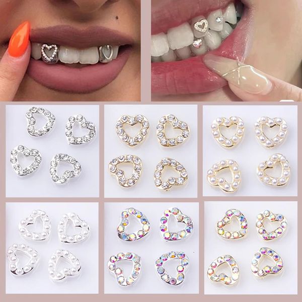 3pcs/Box Dental Tooth Gems Teeth Crystal Ornament Metal Tooth Gems Various Shape Beauty Oral Decorations 250506