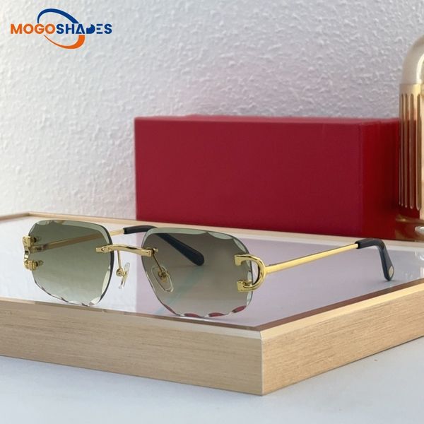 Designer sunglasses for Women mens Rimless goggles with diamond cut lenses Trendy sunglasses Metal Black Clear Lens Sun glasses 0092
Designer sunglasses for Women mens Rimless goggles with diamond cut lenses Trendy sunglasses Metal Black Clear Lens Sun glasses 0092