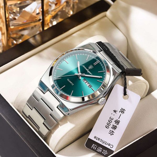 Swiss luxury men's new ultra-thin waterproof quartz watch live broadcast, P930 silver shell black faced steel
Swiss luxury men's new ultra-thin waterproof quartz watch live broadcast, P930 silver shell black faced steel