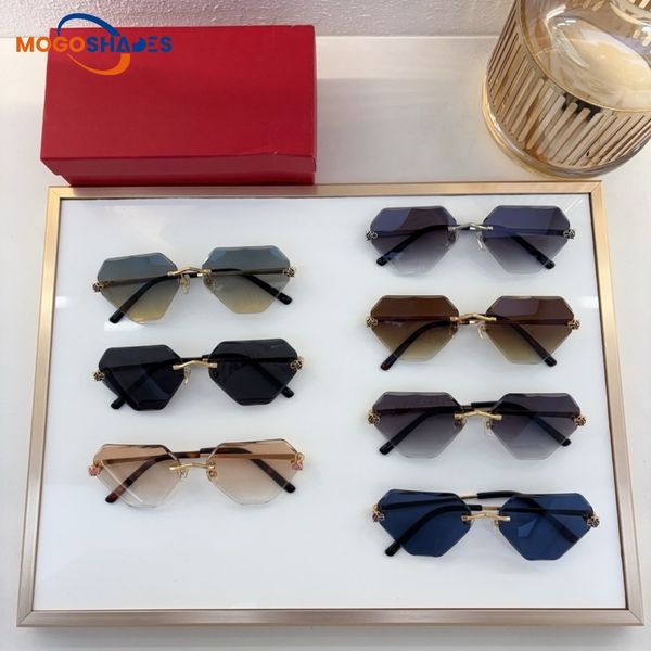 2025 frameless diamond cut designer sunglasses for women fashion luxury buffalo horn glasses for men buff horn gradient gafas de sol lunette de soleil with box 0399S
2025 frameless diamond cut designer sunglasses for women fashion luxury buffalo horn glasses for men buff horn gradient gafas de sol lunette de soleil with box 0399S