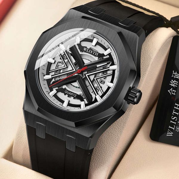 Brand business sports quartz watches, night light waterproof men's watches, Black shell black belt 4
Brand business sports quartz watches, night light waterproof men's watches, Black shell black belt 4